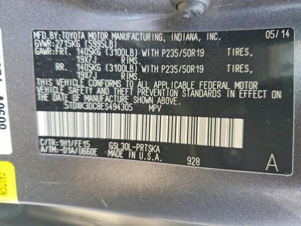 2014 TOYOTA SIENNA