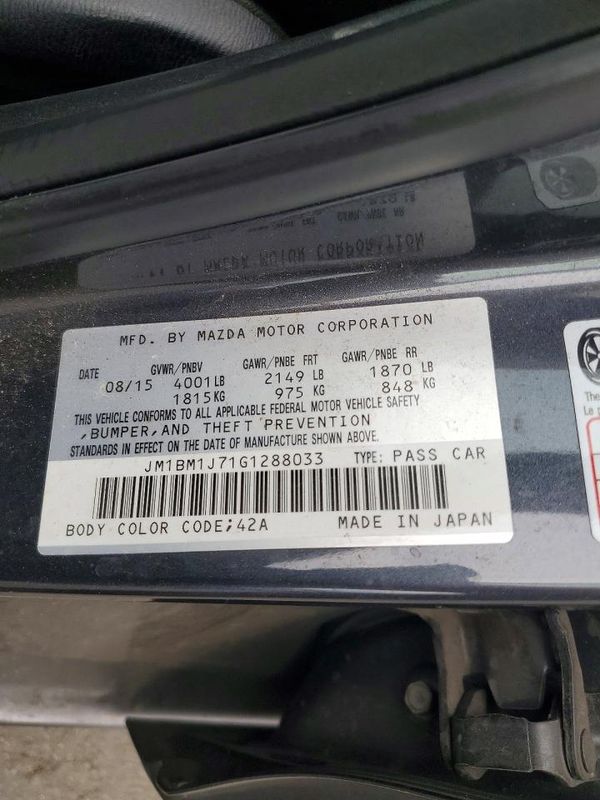 2016 MAZDA 3 SV/Base