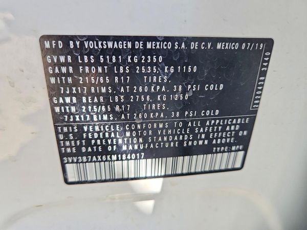 2019 VOLKSWAGEN TIGUAN