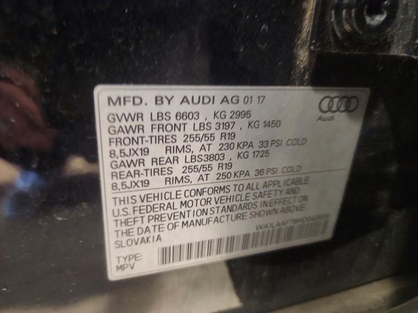 2017 AUDI Q7 quattro Premium Plus