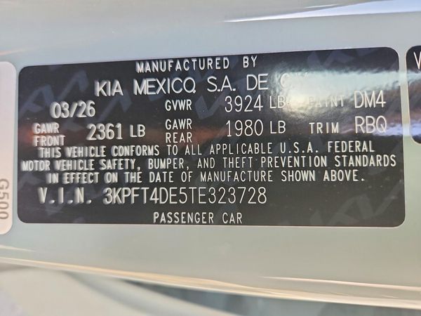 2026 KIA K4 LX, LXS