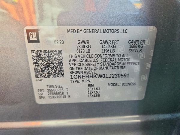 2020 CHEVROLET TRAVERSE