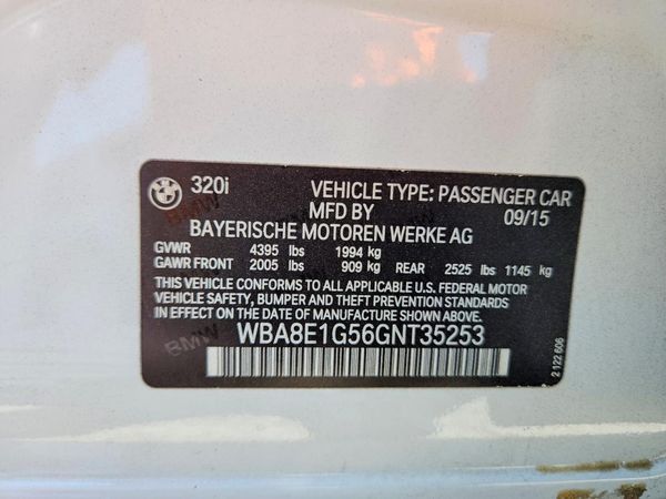 2016 BMW 320 SA