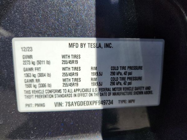 2023 TESLA MODEL Y