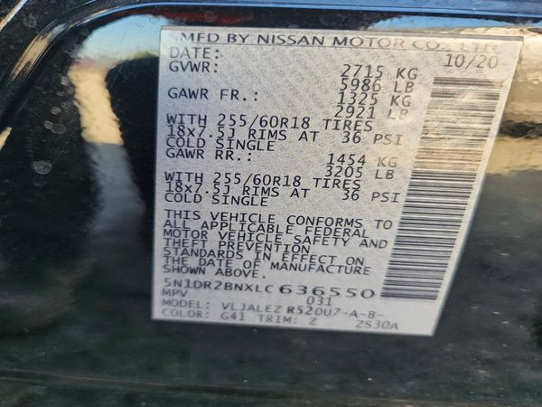 2020 NISSAN PATHFINDER
