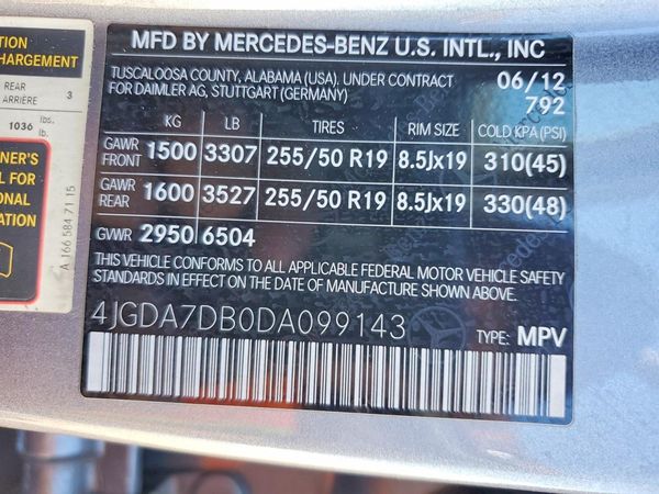 2013 MERCEDES-BENZ ML ML550 4-MATIC