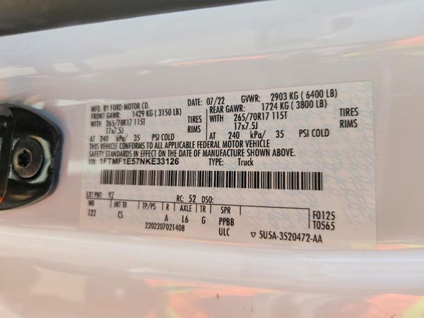 2022 FORD F150