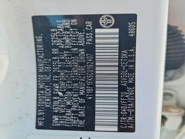 2012 TOYOTA CAMRY