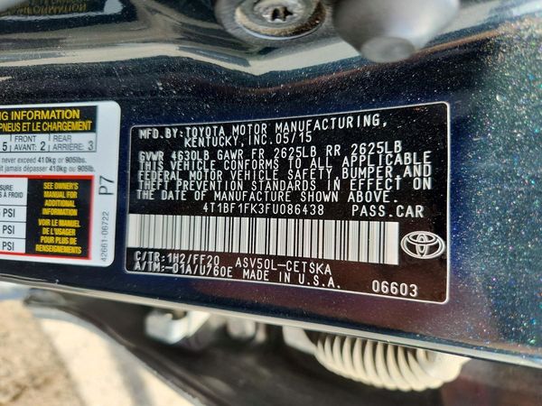 2015 TOYOTA CAMRY