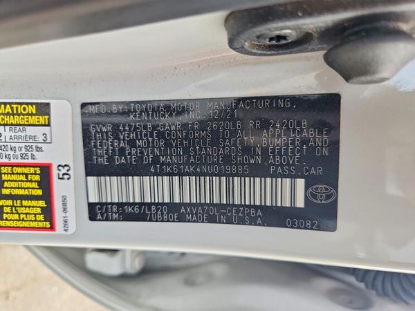 2022 TOYOTA CAMRY