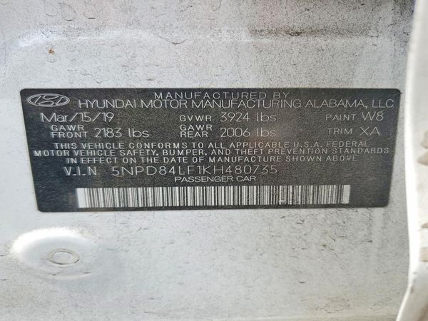 2019 HYUNDAI ELANTRA