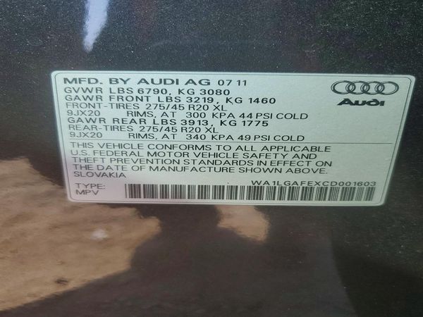2012 AUDI Q7 Premium Plus