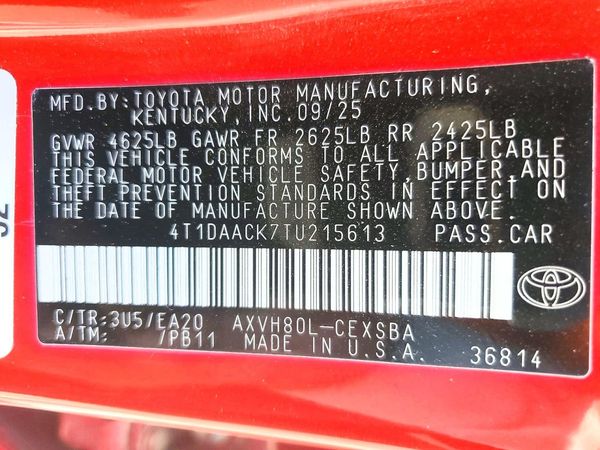 2026 TOYOTA CAMRY