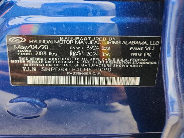 2020 HYUNDAI ELANTRA