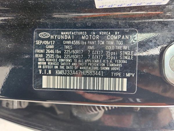 2017 HYUNDAI TUCSON