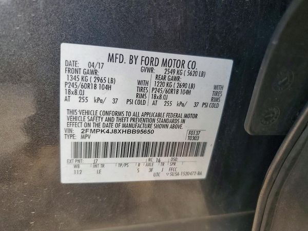 2017 FORD EDGE SEL