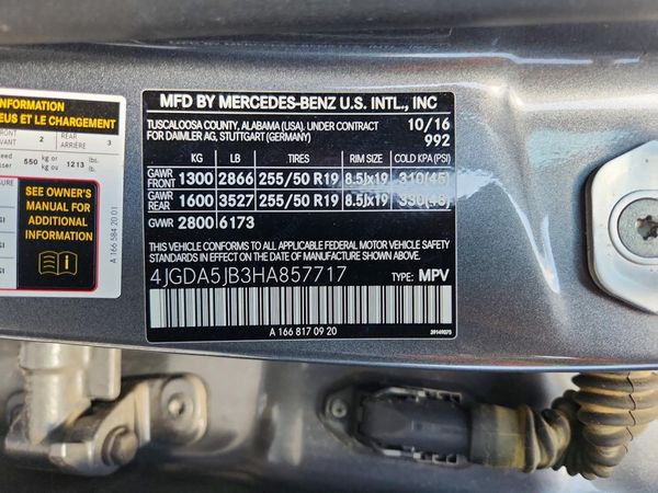 2017 MERCEDES-BENZ GLE GLE350