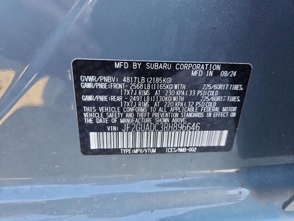 2024 SUBARU CROSSTREK
