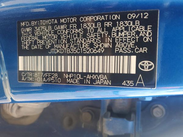 2012 TOYOTA PRIUS
