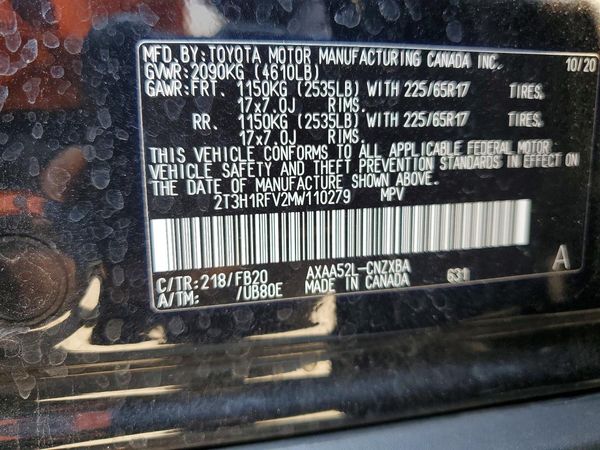 2021 TOYOTA RAV4 LE