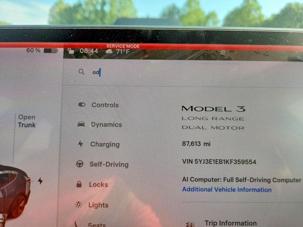 2019 TESLA MODEL 3 — ODOM