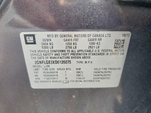 2013 CHEVROLET EQUINOX LTZ