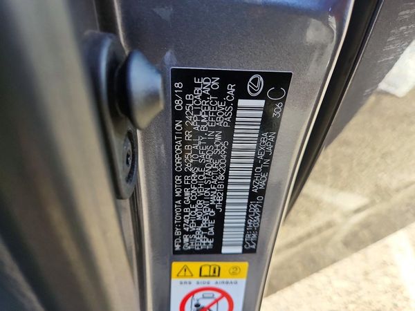 2019 LEXUS ES 300h — VINS