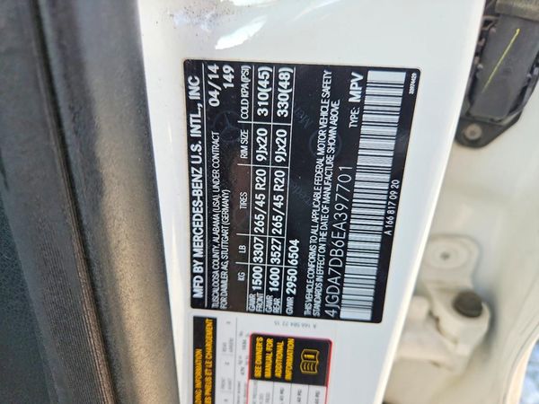 2014 MERCEDES-BENZ ML ML550 4-MATIC — VINS