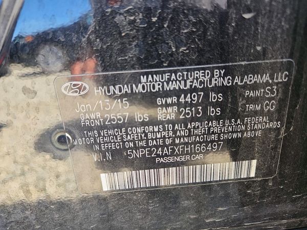 2015 HYUNDAI SONATA SE, ECO