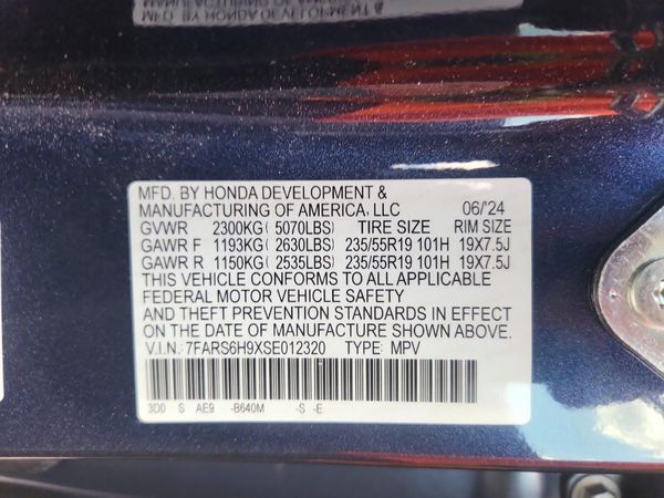 2025 HONDA CRV Sport Touring — VINS
