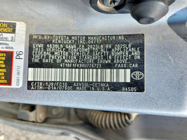 2017 TOYOTA CAMRY LE/SE/XLE/XSE