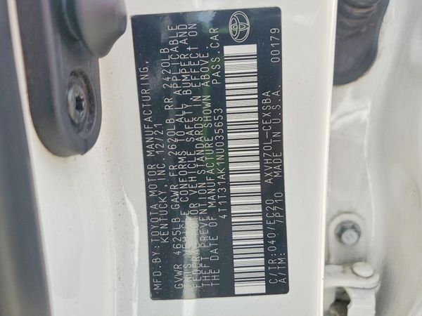 2022 TOYOTA CAMRY SOLA SE — VINS