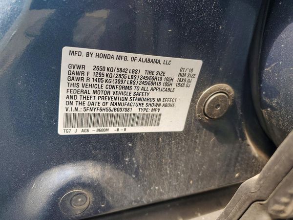2018 HONDA PILOT EXL