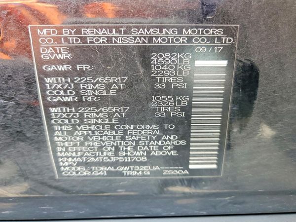 2018 NISSAN ROGUE — VINS