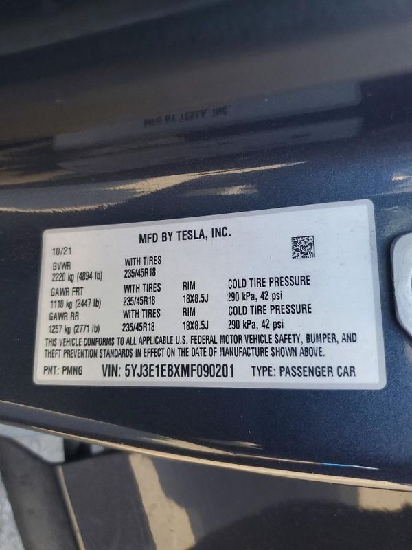 2021 TESLA MODEL 3