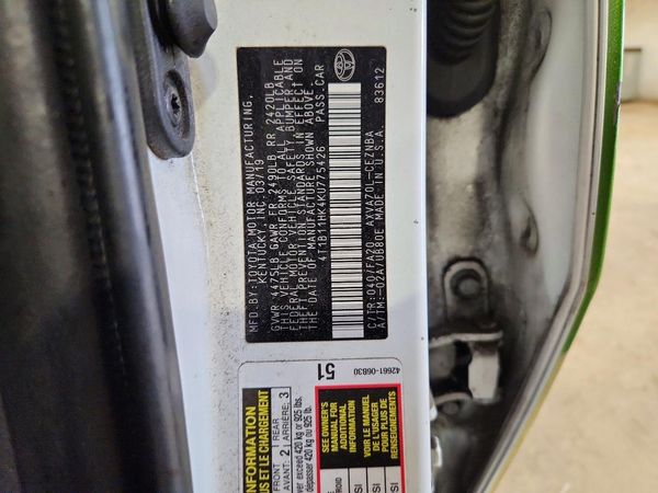 2019 TOYOTA CAMRY L/LE/SE/XLE — VINS