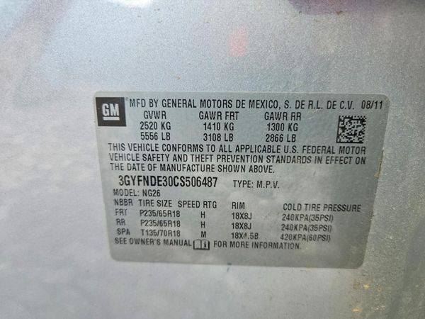 2012 CADILLAC SRX