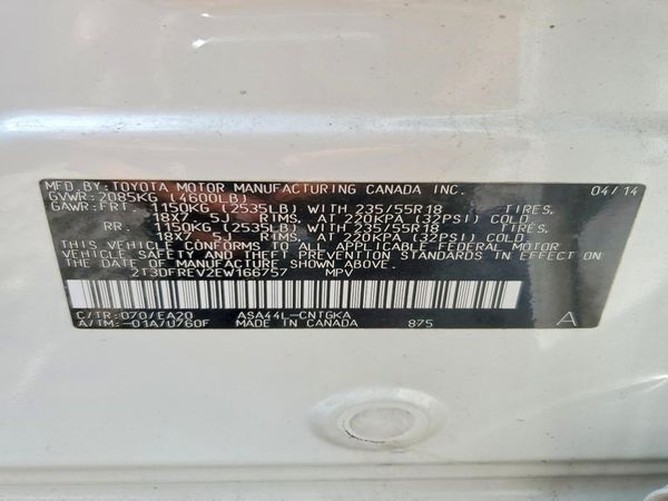 2014 TOYOTA RAV4 High