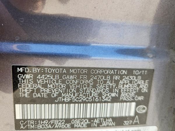 2012 LEXUS IS 250