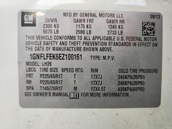 2014 CHEVROLET EQUINOX 1LT