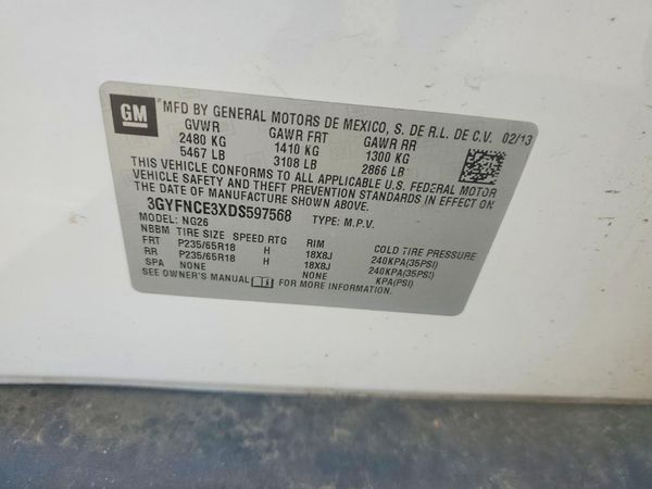 2013 CADILLAC SRX Luxury — VINS