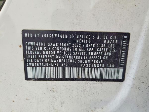 2017 VOLKSWAGEN JETTA S