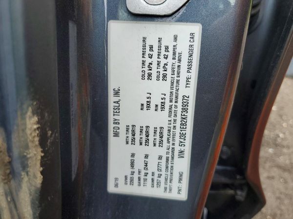2019 TESLA MODEL 3
