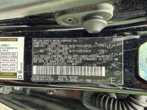 2019 LEXUS GX 460 Base