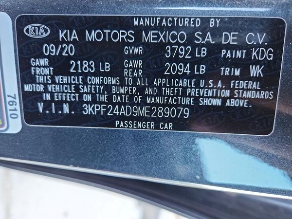 2021 KIA FORTE FE, LXS