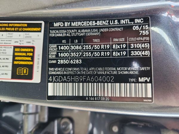 2015 MERCEDES-BENZ ML