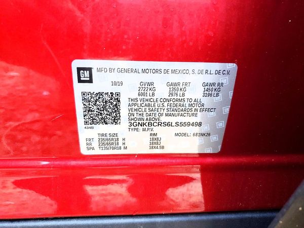 2020 CHEVROLET BLAZER 2LT — VINS