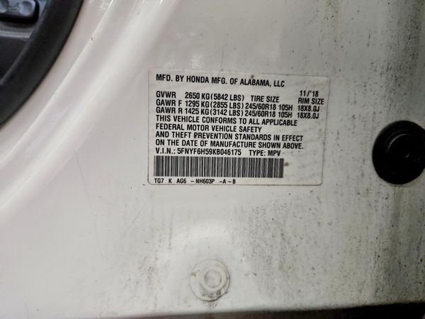 2019 HONDA PILOT EXL