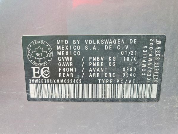 2021 VOLKSWAGEN JETTA SEL — VINS