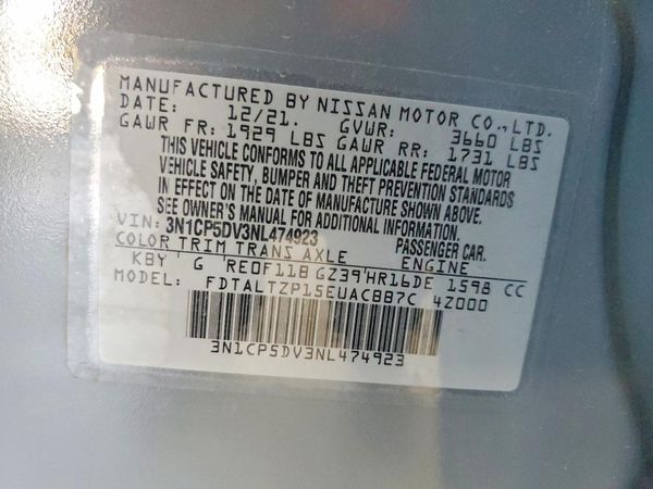 2022 NISSAN KICKS SR